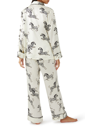 Lila Zebedee Silk Satin Pajama Set